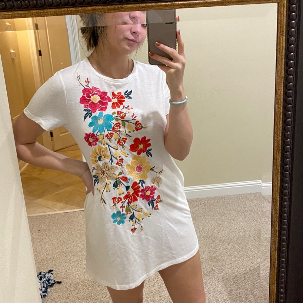 FLORAL TEE DRESS